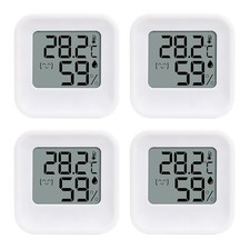 4pc Digital Thermometer Hygrometer LCD  Humidity Temperature Sensor Room Indoor