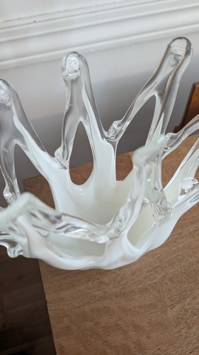 Vintage murano white glass - murano,
