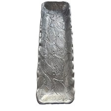 Vintage 80s Tray Arthur Court Fish Platter 17” X 5.5” Aluminum Silver Tone Retro
