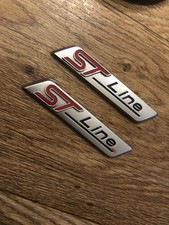 Ford St-line Exterior Wing Badges Fiesta Mk7.5 Eco sport Etc Genuine X2 Metal Ba