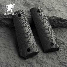 1911 Tiger Engraved Ebony Wood