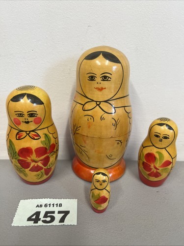 Vintage russian dolls wooden - russian, 4