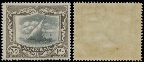 1913 zanzibar dhow 30r brown - 1913,,