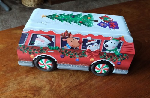 Novelty festive biscuit tin - novelty,