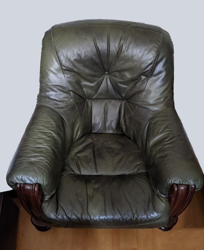 Vintage leather solid oak - leather,