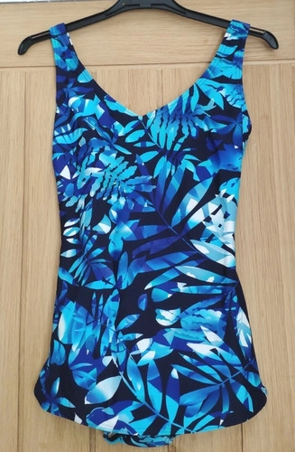 New blue floral swimming