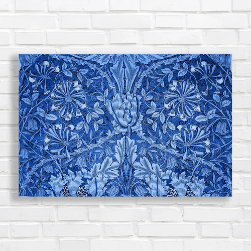 Floral botanical tapestry blue - botanical,