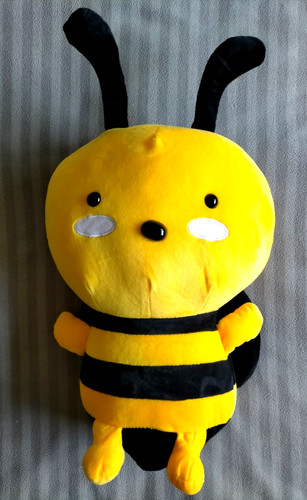 Bee plush cuddly toy - cuddly, large