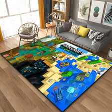 Minecraft Game Carpet Doormat Mat Bedroom Decors Anti-Slip Floor Rugs Kids Gift