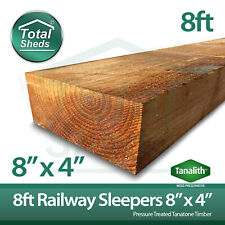 RAILWAY SLEEPERS ***PACK OF 10*** 8ft (195mm x 95mm x 2400mm) TANATONE Brand New
