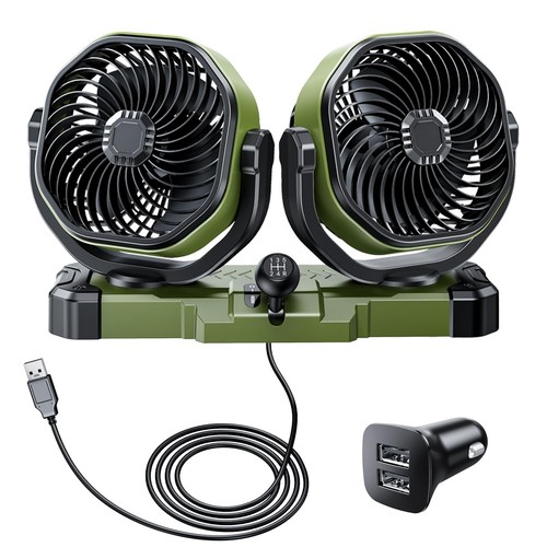 Dual head car cooling fan - cooling,