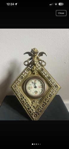 Antique cherub clock beautiful - antique,
