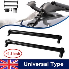 No Rail Universal Lockable Aluminium Roof Rack Bars Anti Theft Carrier w/ Lock