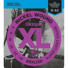 D'Addario Steinberger Nickel Wound 9-42 Double Ball-End Electric Guitar Strings