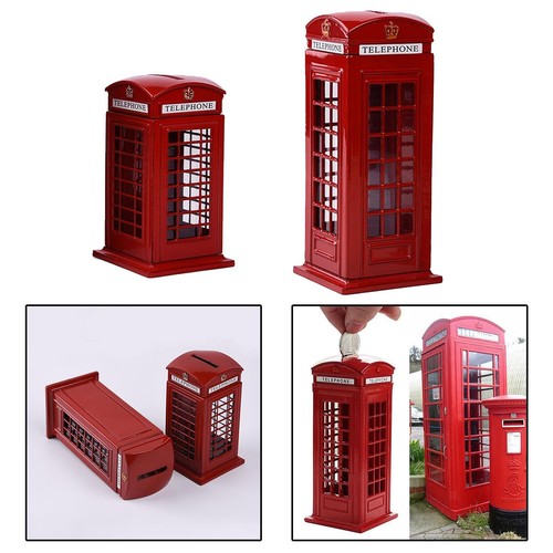 Telephone booth piggy bank - booth,