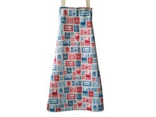 rare Harrods apron, postage stamps print, new without tags, 100% cotton