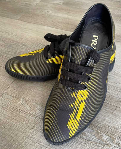 Prada canvas race car sneakers - race,