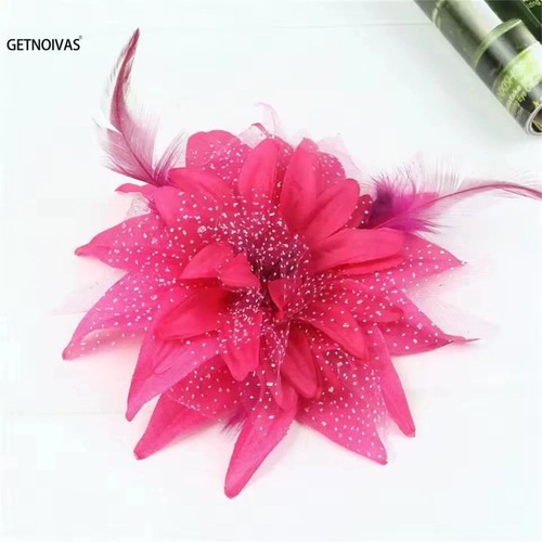 Flower feather bead corsage - flower,