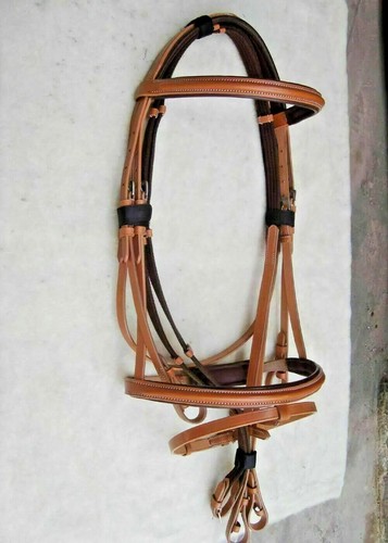 Leather english snaffle bridle - english,