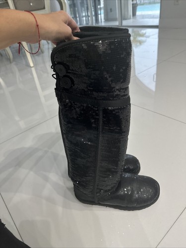 Uggs sequin black long folding - sequin,
