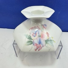 Candle Holder Aynsley Little Sweetheart Fine Bone China Hexagon rare Vintage