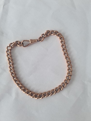 9ct rose gold graduated curb - 9ct,