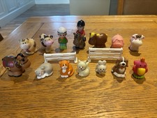 Happyland Bundle Of Animals Farm And Pets Figures Cow Pig Rabbit Cat Dog Horse