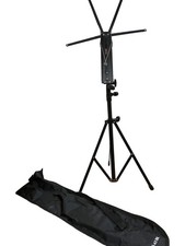 Stagg Collapsible Music Stand Black Portable with Carry Bag