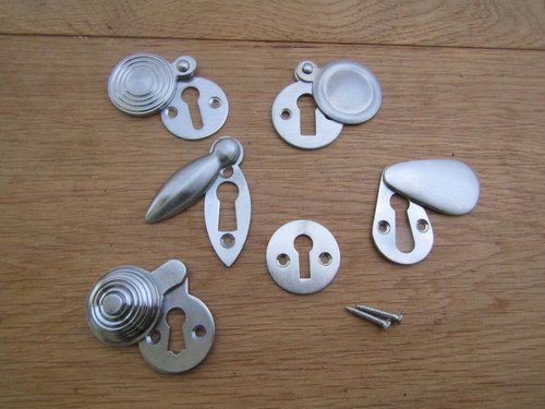 Satin chrome keyhole - keyhole, cover