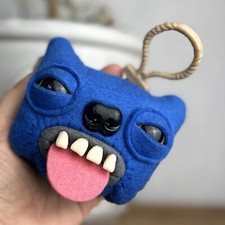 Fuggler Keyring Blue Tongue Out - Fuggler Sir Blech Clip On 5" (Tag removed)