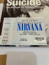 Nirvana Original 1994 Brixton Academy Ticket 3rd April Kurt Cobain