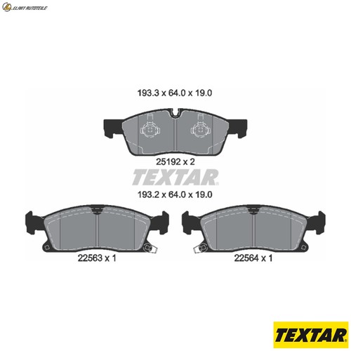 Brake pad set - disc,