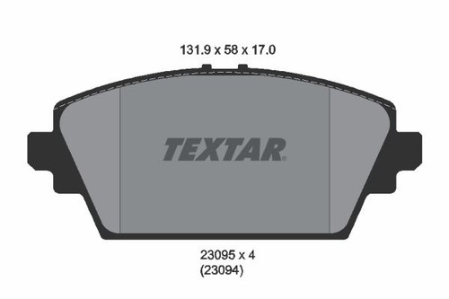 Front brake pad set - pad, fits