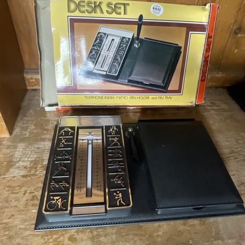 Vintage desk set telephone - vintage,