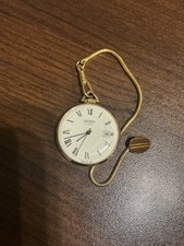 Working Vintage metal Sekonda 19 jewels Pocket Watch. Plated in AU 10 gold