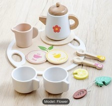 Interactive Wooden Tea Set for