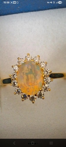 Ethiopian opal moissanite - opal,