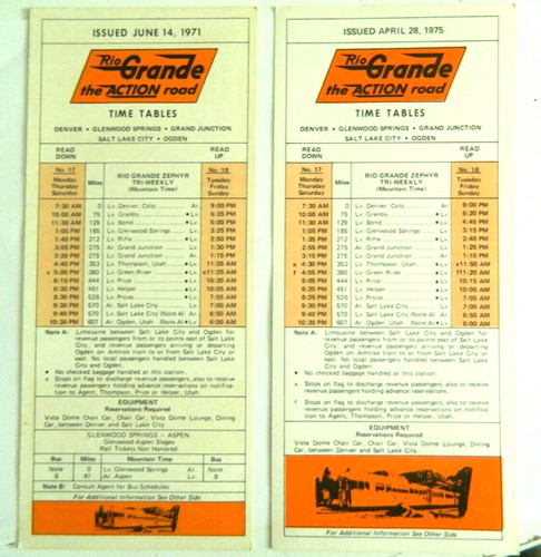 Rio grande train time table - rio,