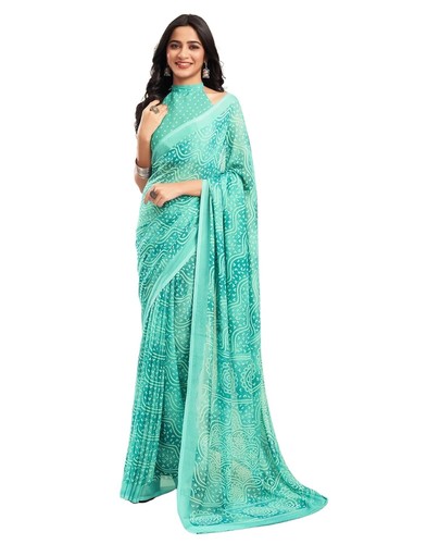 Georgette floral printed saree - georgette,
