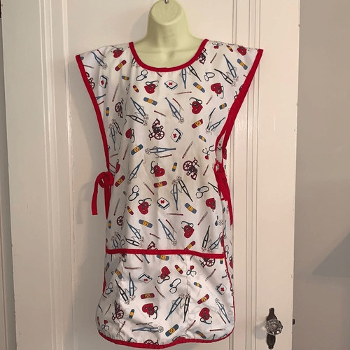Vtg school nurse smock apron