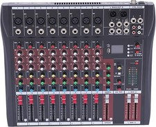 8 Channel Professional Audio Mixer Sound Board Console Desk System Interface UK