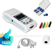 Touch Single Channel 12 Lead ECG90A Electrocardiograph Thermal Printer PC SW CE