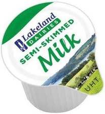 Lakeland Semi Skimmed Milk Jiggers 120 x 12ml Pots UHT Long Life Coffee Tea