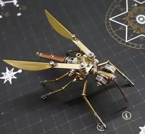 Steampunk mosquito metal model - steampunk,