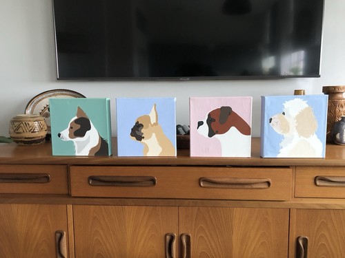 Dog paintings canvas - dog,