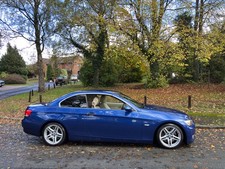 bmw 330i se e93 convertible rare 6 speed manual n53 272bhp, blue, good spec