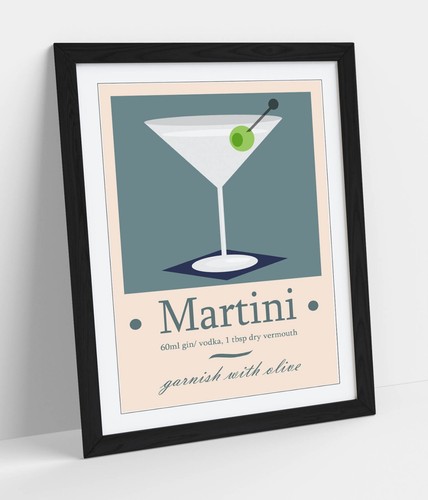 Martini cocktail drink - drink, poster