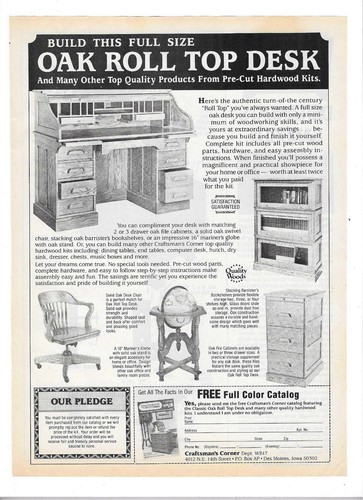 1987 diy oak roll top - 1987,