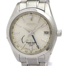 GRAND SEIKO SBGE005 Spring Drive GMT Steel Watch 9R66-0AC0 Polished