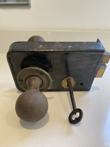 Antique vintage door lock with - vintage,